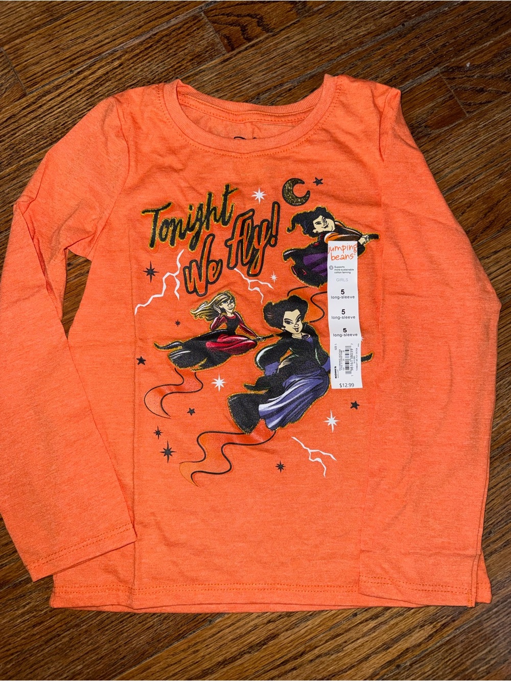 Girls Hocus Pocus Long Sleeve Shirt. NWT.